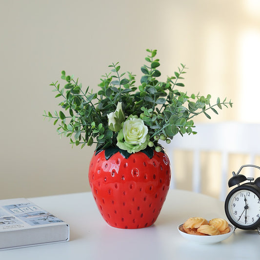 Flower Ceramic Strawberry Decorative