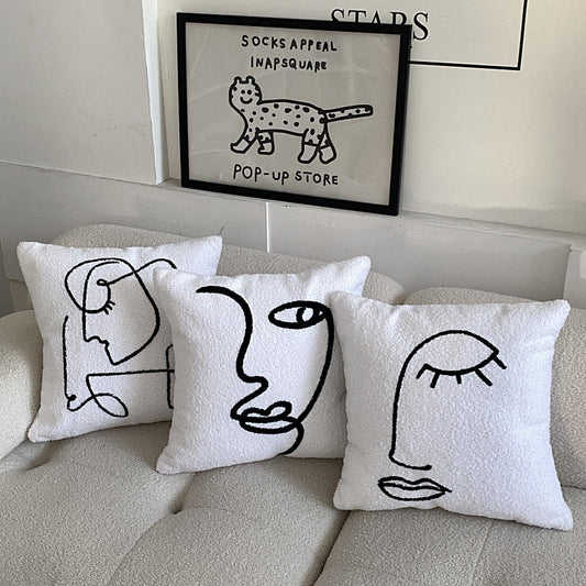 Embroidery Abstract Cushion Cover